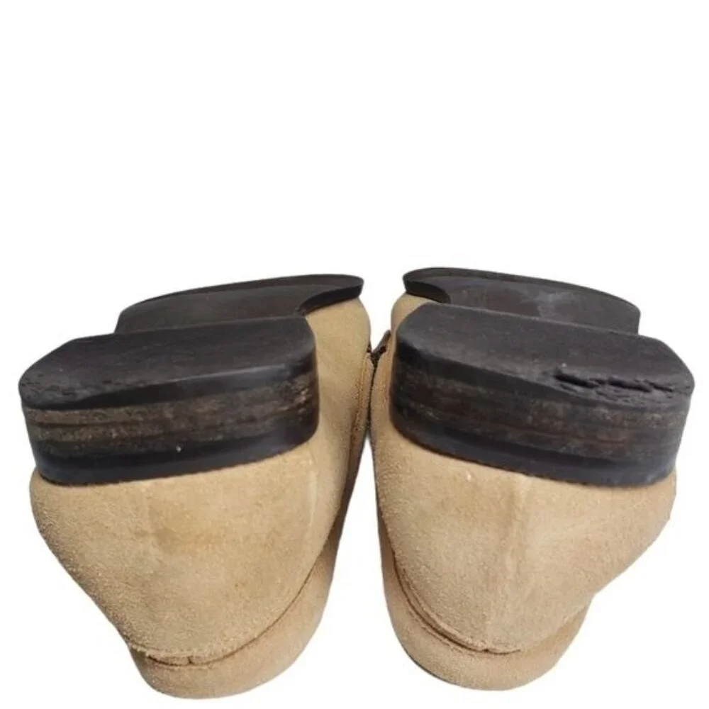 Glory II Suede‎ Moccasin Loafers Beaded Indian Design Shoes Women's Size 8.5